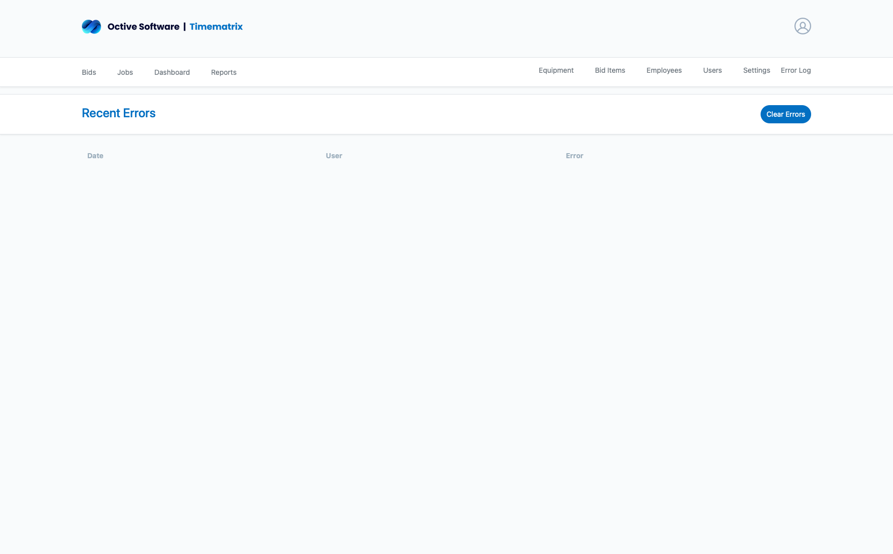 Error Log Interface